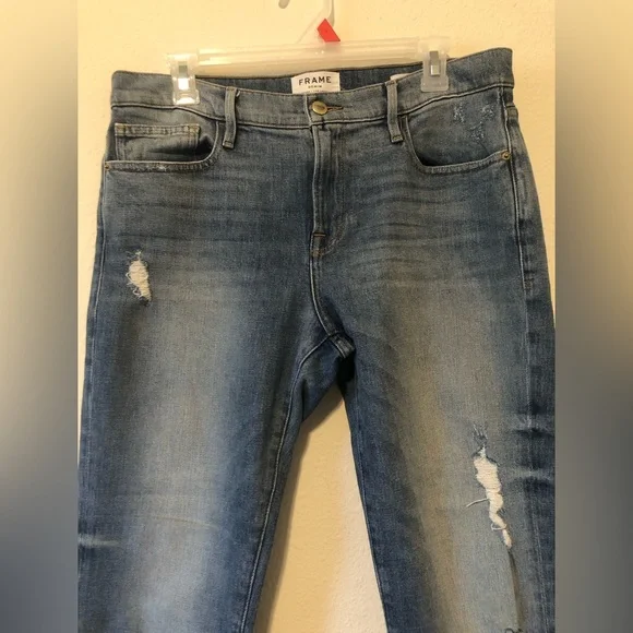 Le Boy Wide Release Hem Jeans in Klinedale - Picture 4 of 10